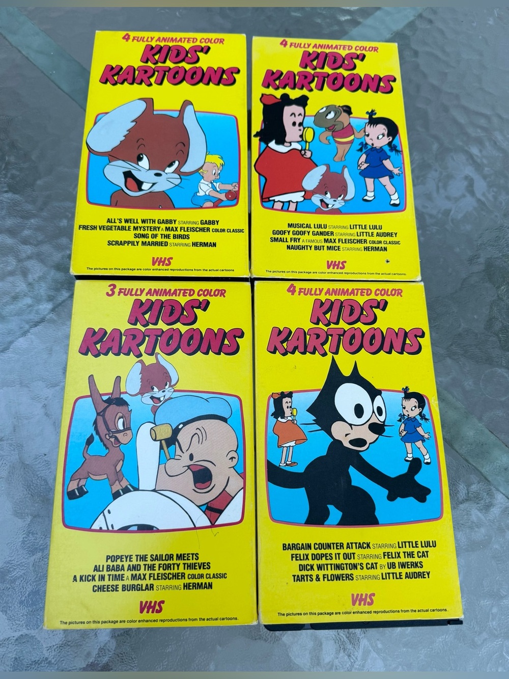 1987 Set of Kids Kartoons VHS Tapes - GT Inc. VHS - Vintage VHS
